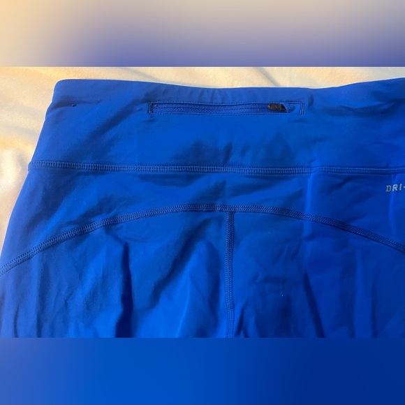 Nike Dri-Fit Women’s Blue Cropped Running Leggings w Pockets Size Small - Picture 12 of 16